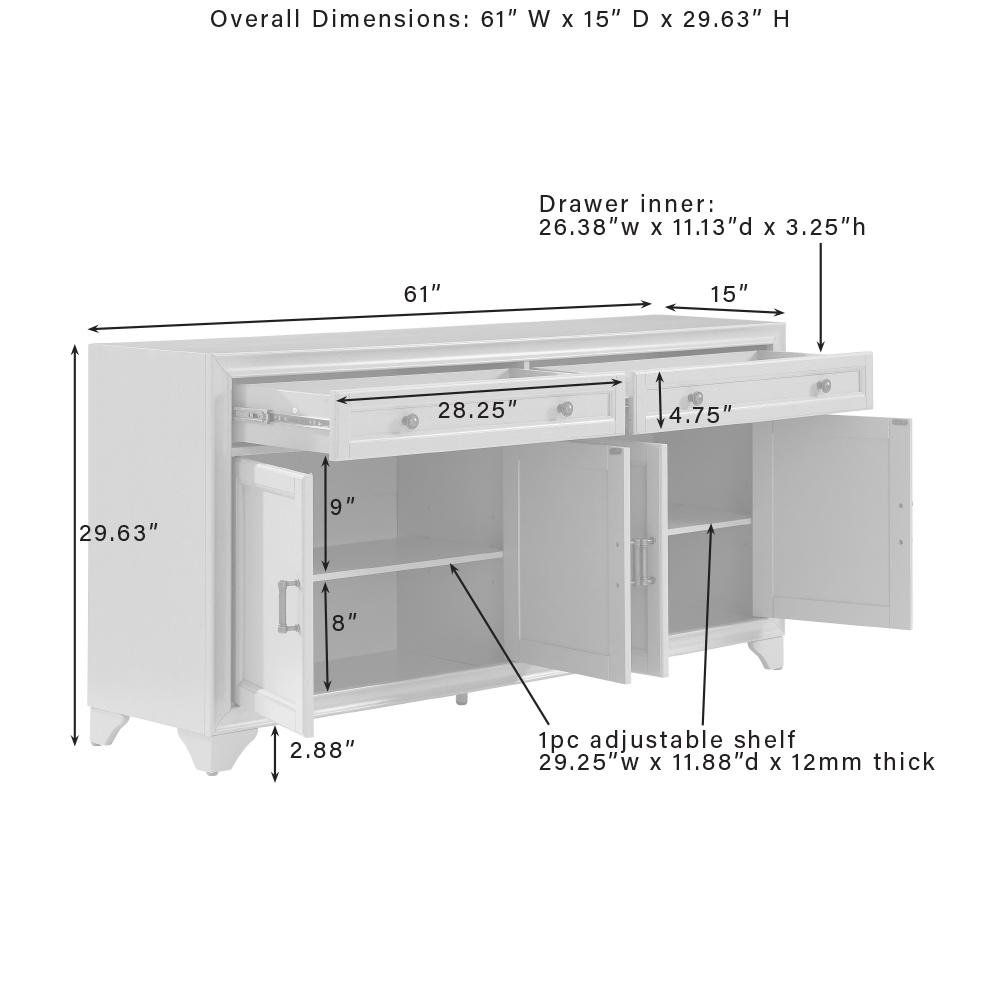 Tara 3-Piece Sideboard And Bookcase Set - Sideboard & 2 Bookcases