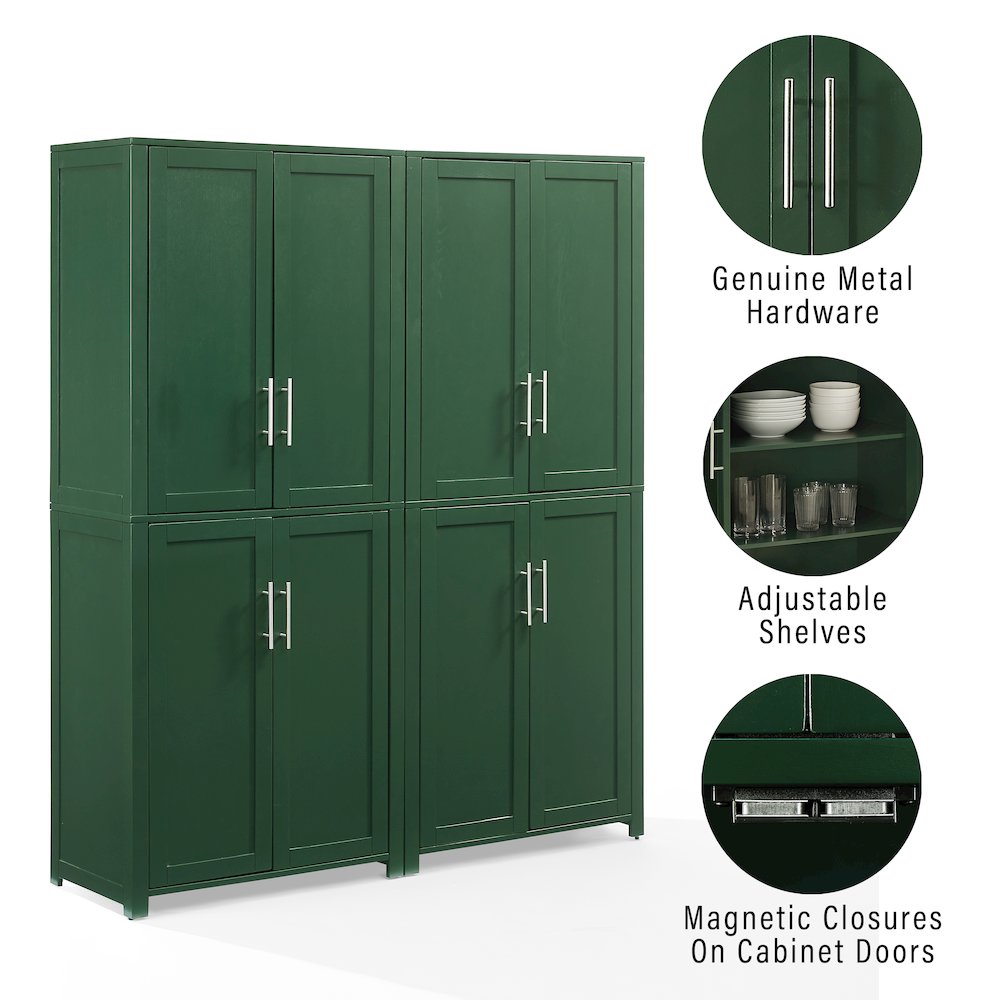 Savannah 2-Piece Kitchen Storage Pantry Set - 2 Pantries