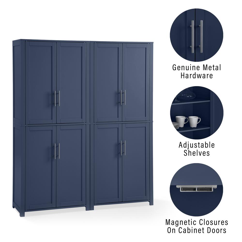 Savannah 2-Piece Kitchen Storage Pantry Set - 2 Pantries