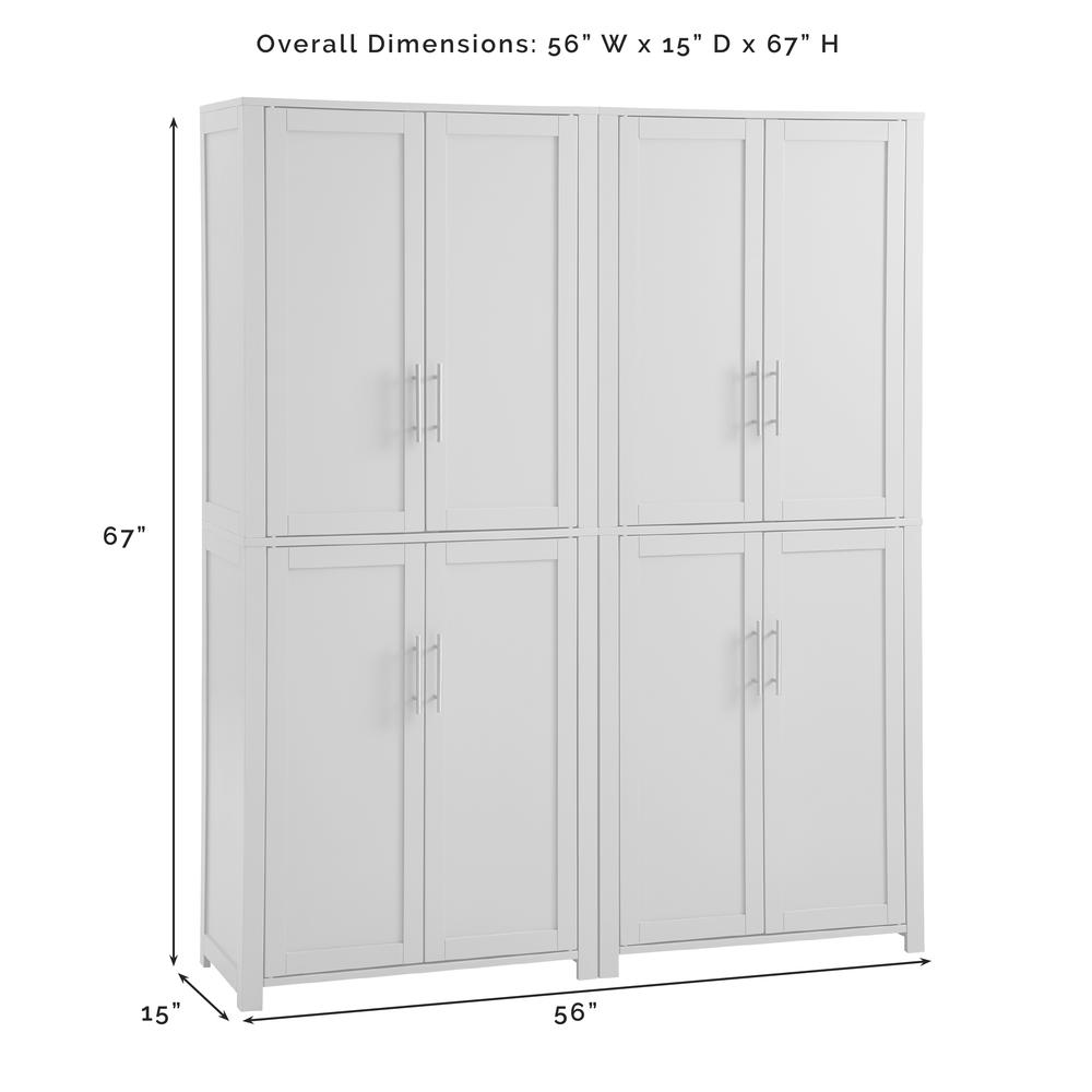 Savannah 2-Piece Kitchen Storage Pantry Set - 2 Pantries