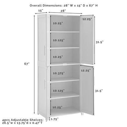 Savannah 2-Piece Kitchen Storage Pantry Set - 2 Pantries