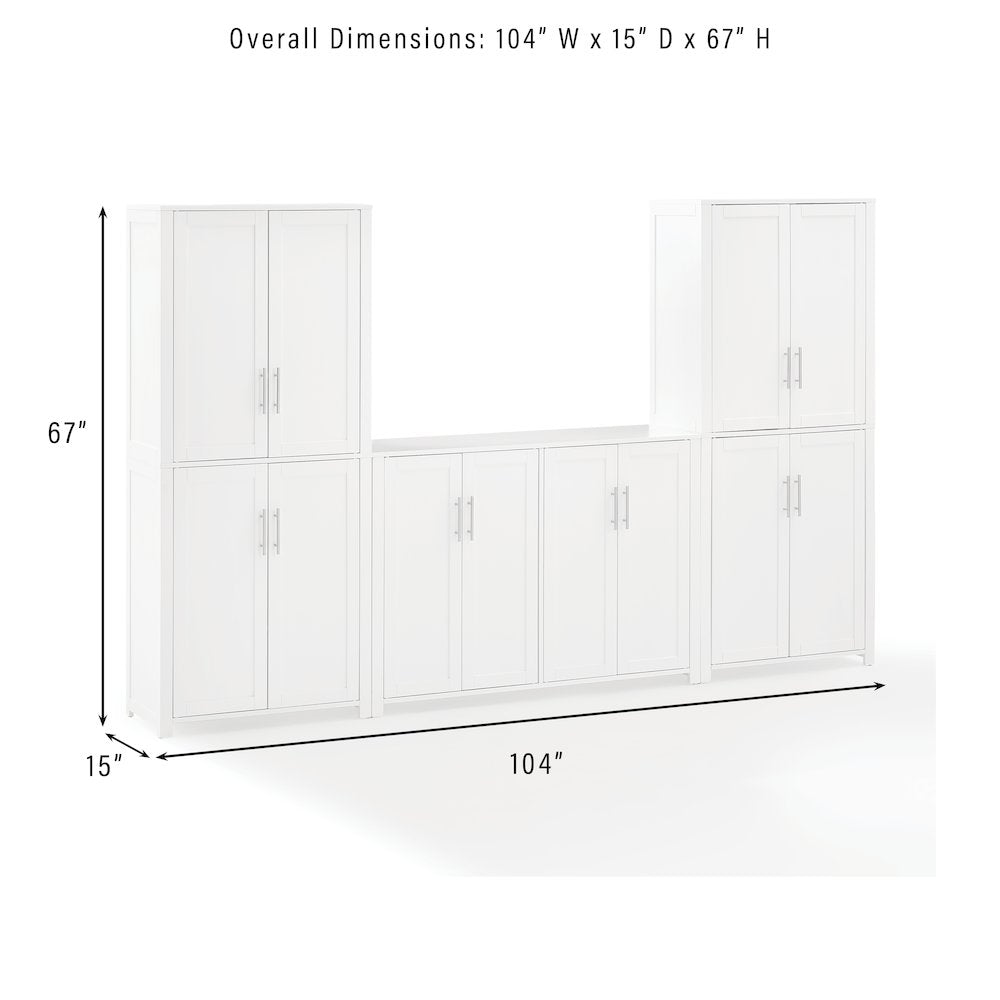 Savannah 3-Piece Sideboard And Pantry Set - Sideboard & 2 Pantries