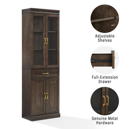 Stanton Glass Door Kitchen Storage Pantry Cabinet
