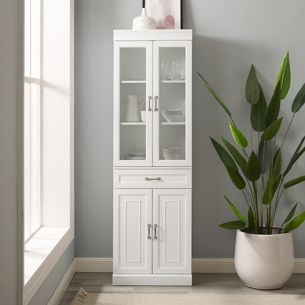 Stanton Glass Door Kitchen Storage Pantry Cabinet