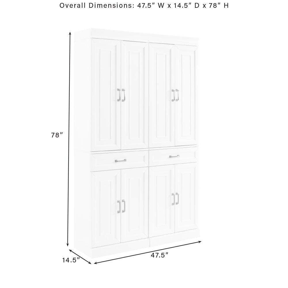 Stanton 2-Piece Kitchen Storage Pantry Cabinet Set - 2 Pantries
