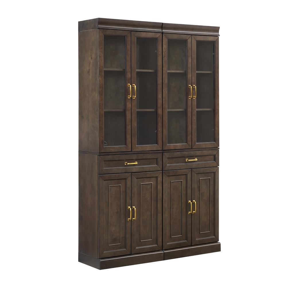 Stanton 2Pc Glass Door Kitchen Storage Pantry Cabinet Set - 2 Pantries