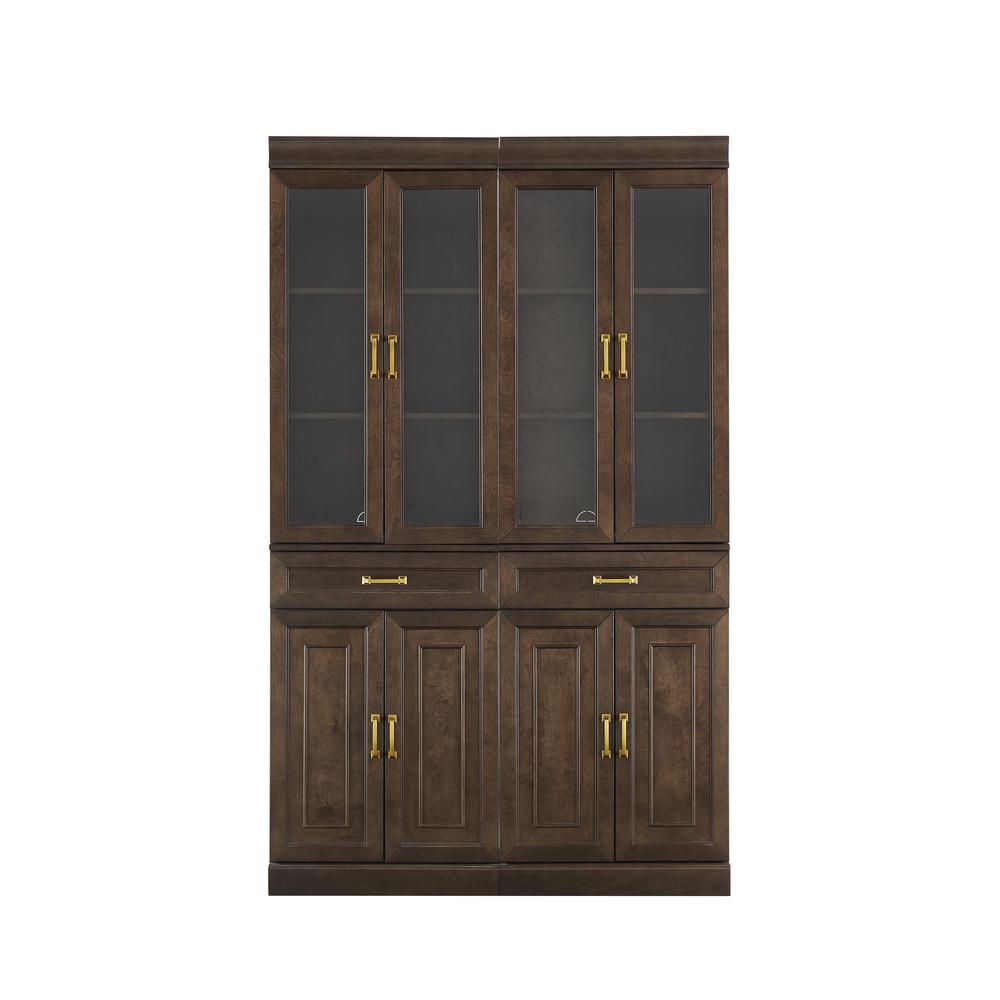 Stanton 2Pc Glass Door Kitchen Storage Pantry Cabinet Set - 2 Pantries