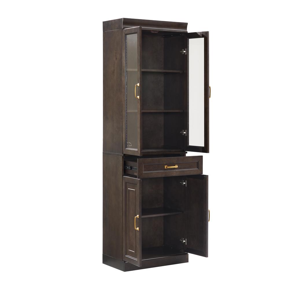Stanton 2Pc Glass Door Kitchen Storage Pantry Cabinet Set - 2 Pantries