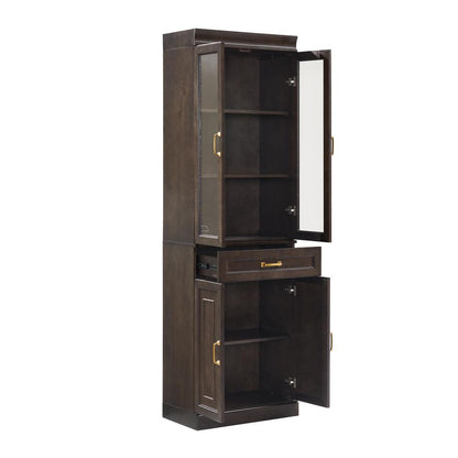 Stanton 2Pc Glass Door Kitchen Storage Pantry Cabinet Set - 2 Pantries