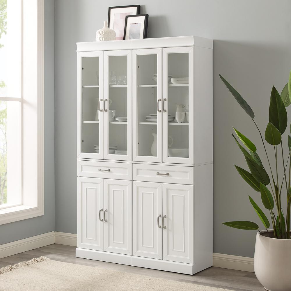 Stanton 2Pc Glass Door Kitchen Storage Pantry Cabinet Set - 2 Pantries