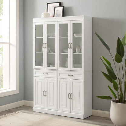 Stanton 2Pc Glass Door Kitchen Storage Pantry Cabinet Set - 2 Pantries