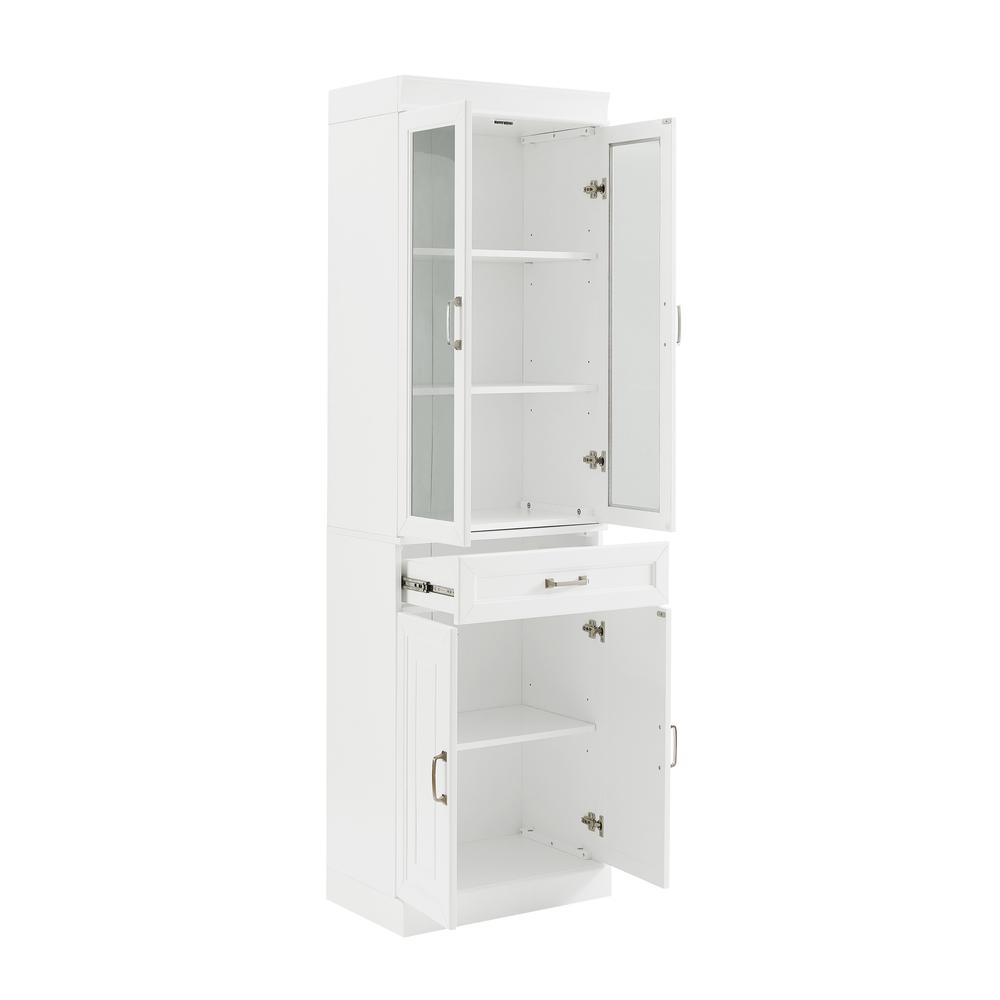 Stanton 2Pc Glass Door Kitchen Storage Pantry Cabinet Set - 2 Pantries