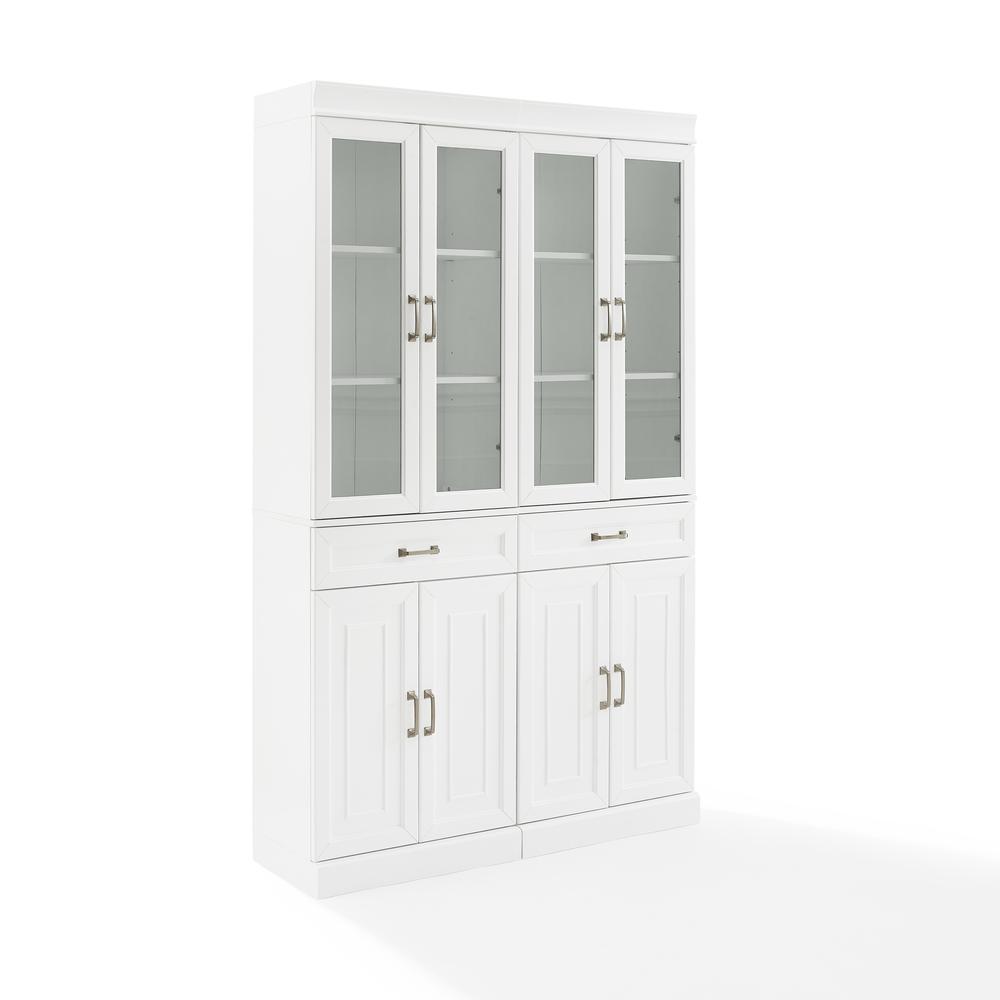 Stanton 2Pc Glass Door Kitchen Storage Pantry Cabinet Set - 2 Pantries