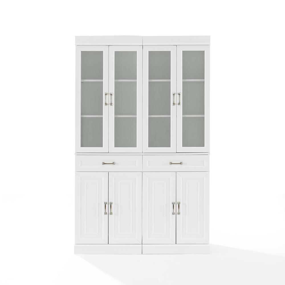 Stanton 2Pc Glass Door Kitchen Storage Pantry Cabinet Set - 2 Pantries