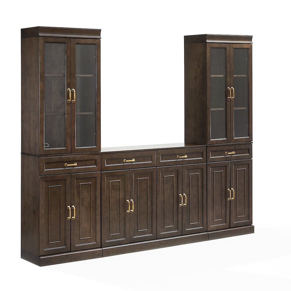 Stanton 3-Piece Sideboard And Glass Door Pantry Set - Sideboard & 2 Pantries