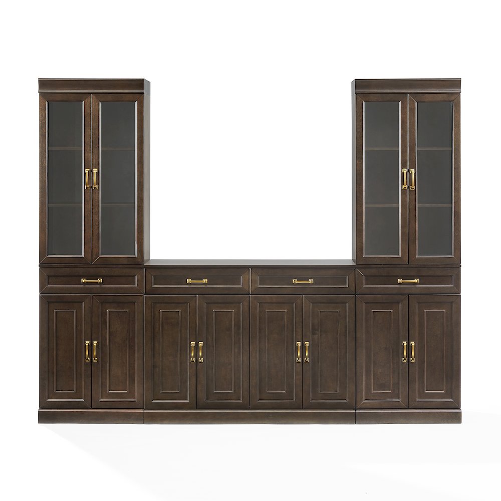 Stanton 3-Piece Sideboard And Glass Door Pantry Set - Sideboard & 2 Pantries