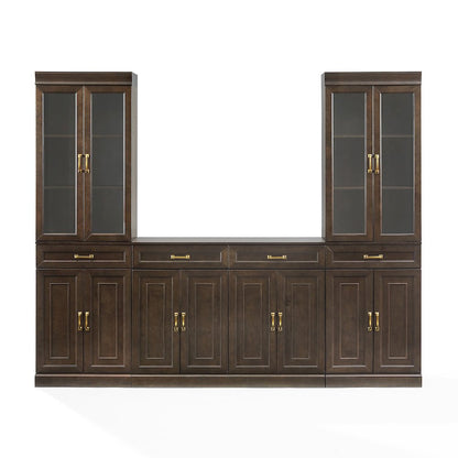 Stanton 3-Piece Sideboard And Glass Door Pantry Set - Sideboard & 2 Pantries
