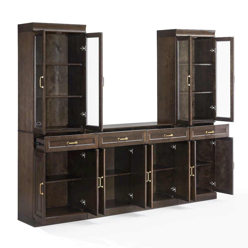 Stanton 3-Piece Sideboard And Glass Door Pantry Set - Sideboard & 2 Pantries