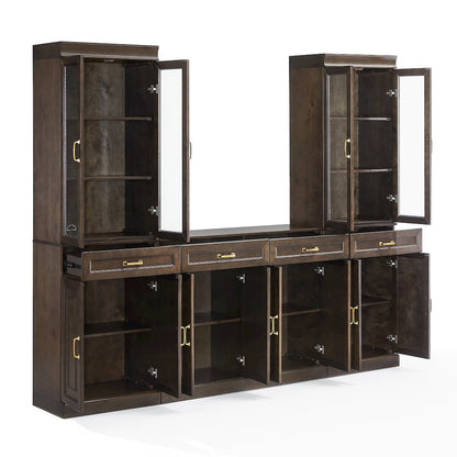 Stanton 3-Piece Sideboard And Glass Door Pantry Set - Sideboard & 2 Pantries