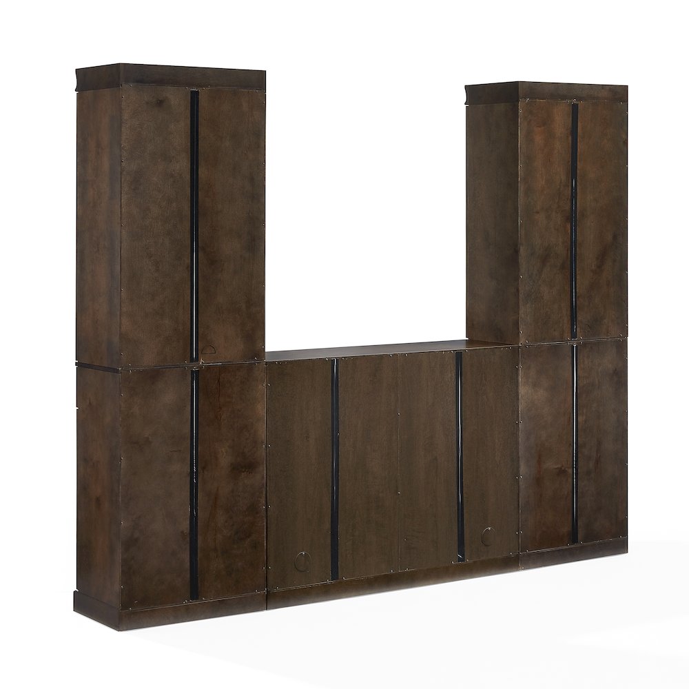 Stanton 3-Piece Sideboard And Glass Door Pantry Set - Sideboard & 2 Pantries