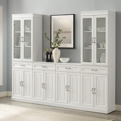 Stanton 3-Piece Sideboard And Glass Door Pantry Set - Sideboard & 2 Pantries