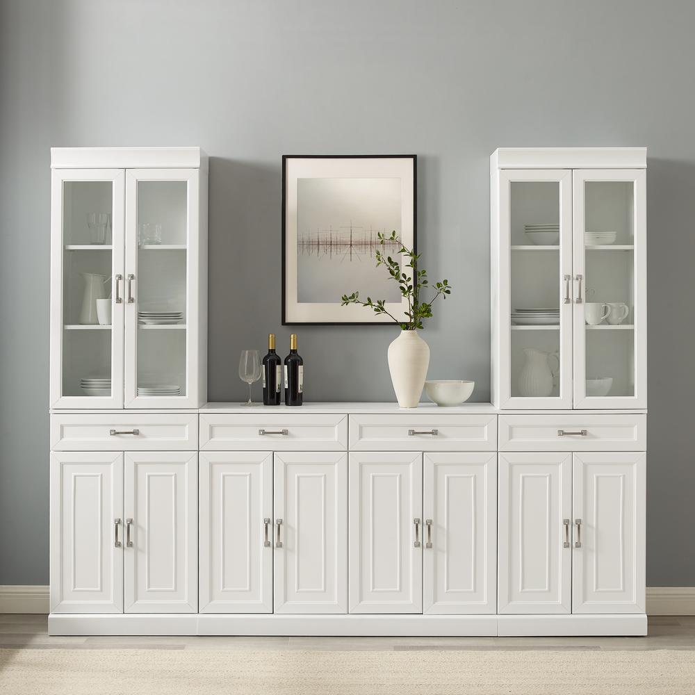 Stanton 3-Piece Sideboard And Glass Door Pantry Set - Sideboard & 2 Pantries