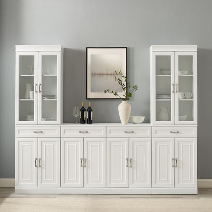 Stanton 3-Piece Sideboard And Glass Door Pantry Set - Sideboard & 2 Pantries
