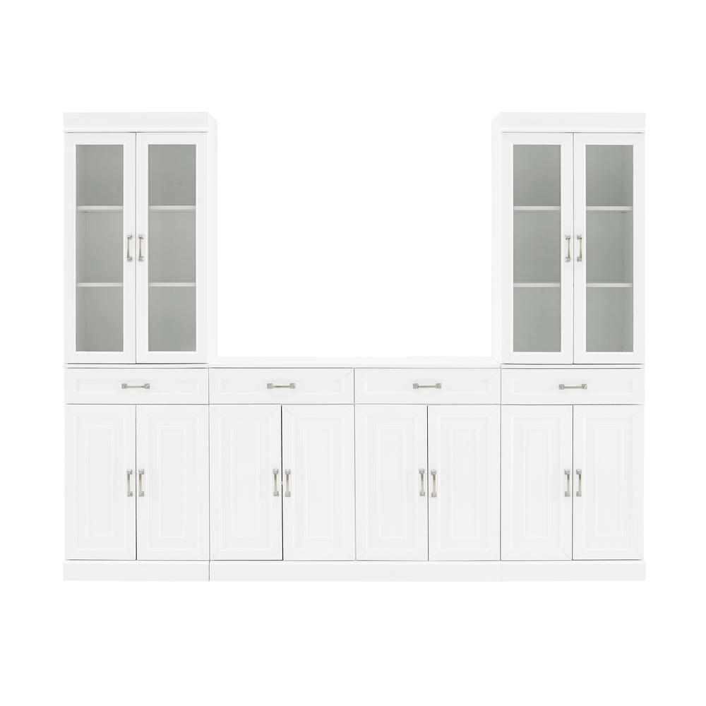 Stanton 3-Piece Sideboard And Glass Door Pantry Set - Sideboard & 2 Pantries