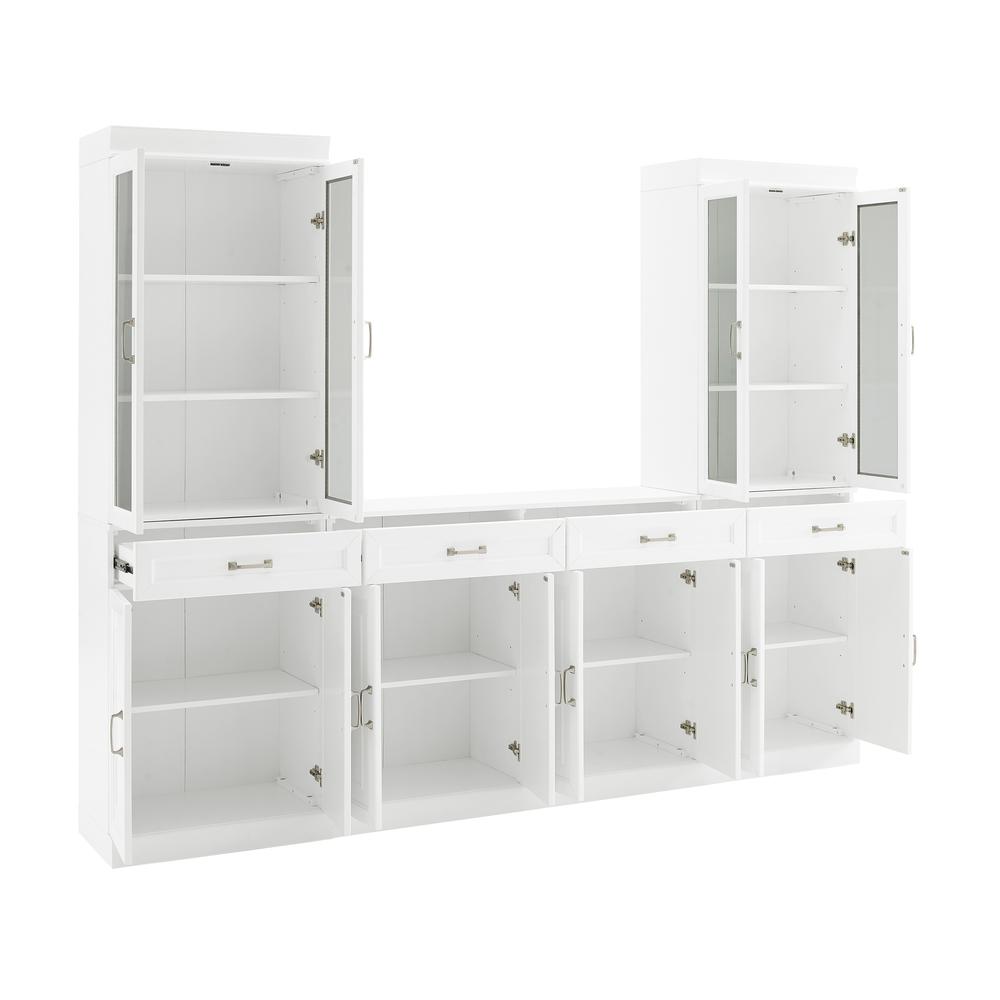 Stanton 3-Piece Sideboard And Glass Door Pantry Set - Sideboard & 2 Pantries