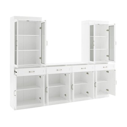 Stanton 3-Piece Sideboard And Glass Door Pantry Set - Sideboard & 2 Pantries