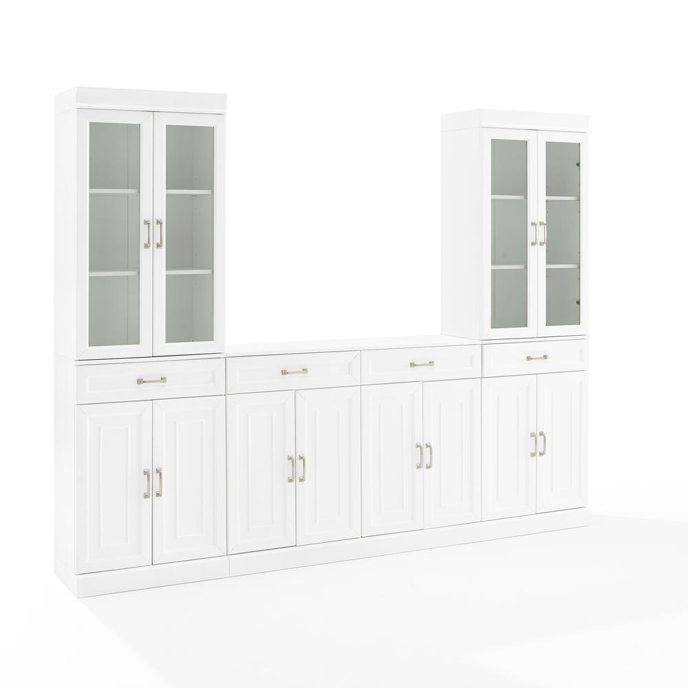 Stanton 3-Piece Sideboard And Glass Door Pantry Set - Sideboard & 2 Pantries