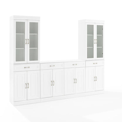 Stanton 3-Piece Sideboard And Glass Door Pantry Set - Sideboard & 2 Pantries