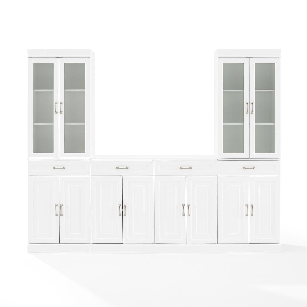Stanton 3-Piece Sideboard And Glass Door Pantry Set - Sideboard & 2 Pantries