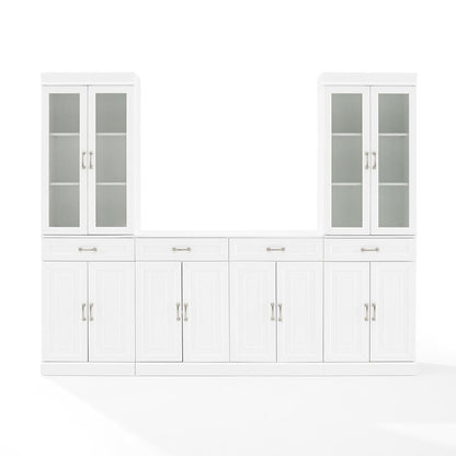 Stanton 3-Piece Sideboard And Glass Door Pantry Set - Sideboard & 2 Pantries