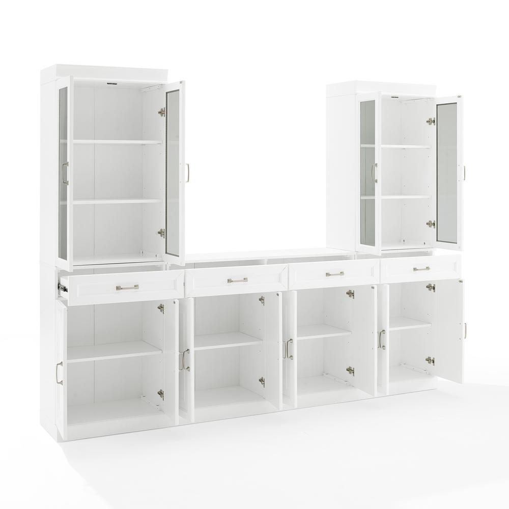 Stanton 3-Piece Sideboard And Glass Door Pantry Set - Sideboard & 2 Pantries