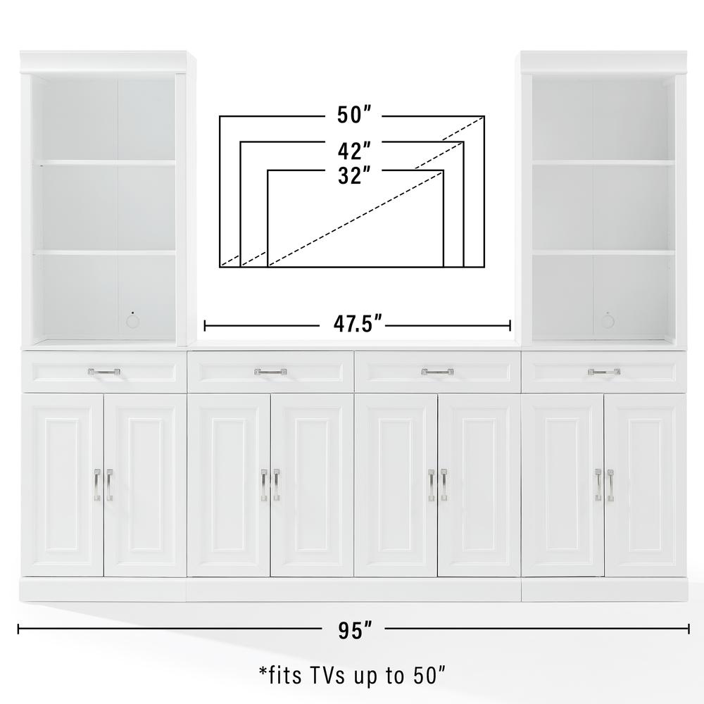 Stanton 3-Piece Sideboard And Storage Bookcase Set - Sideboard & 2 Bookcases