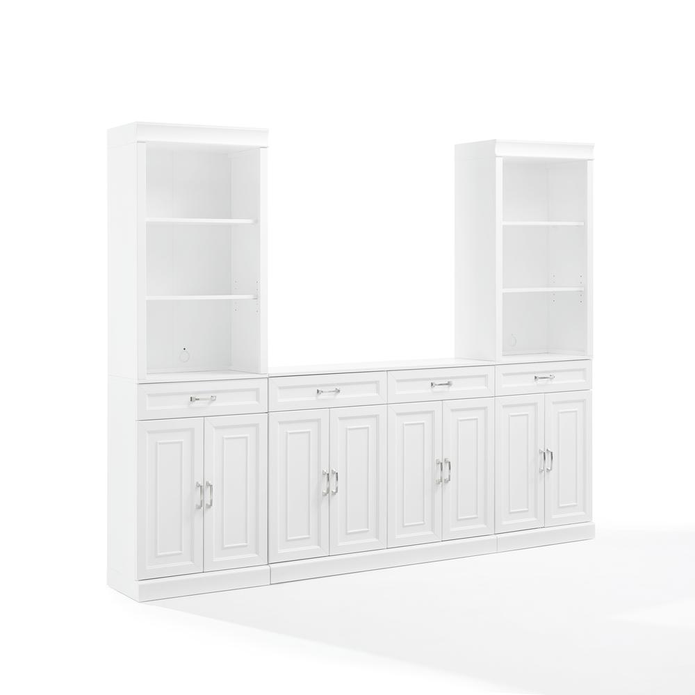 Stanton 3-Piece Sideboard And Storage Bookcase Set - Sideboard & 2 Bookcases