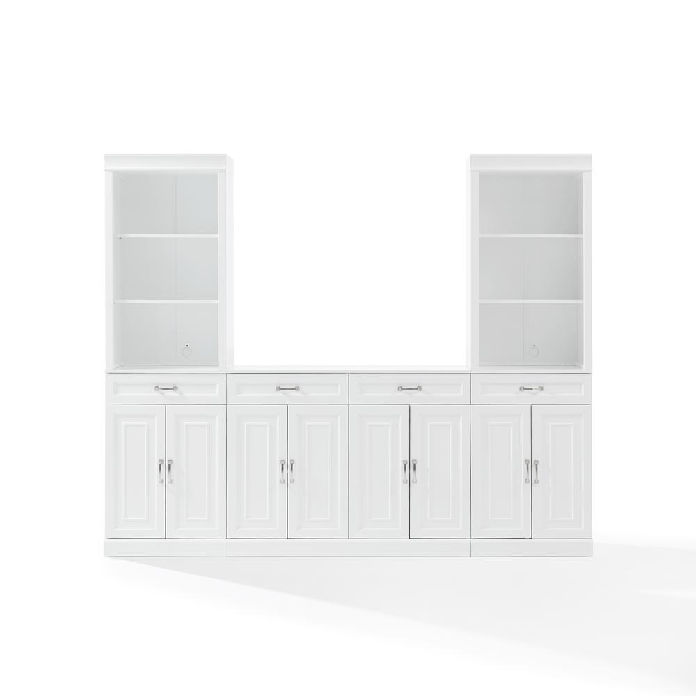 Stanton 3-Piece Sideboard And Storage Bookcase Set - Sideboard & 2 Bookcases