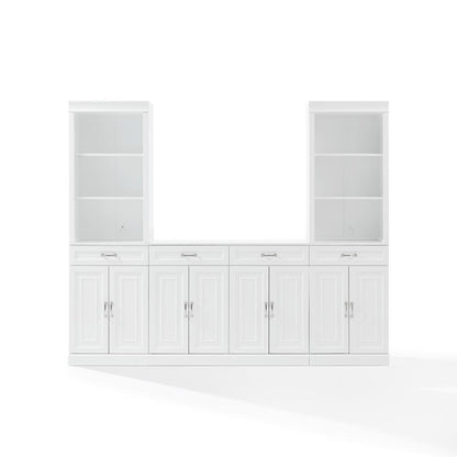 Stanton 3-Piece Sideboard And Storage Bookcase Set - Sideboard & 2 Bookcases