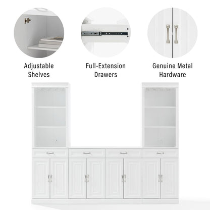 Stanton 3-Piece Sideboard And Bar Cabinet Set - Sideboard & 2 Bar Cabinets