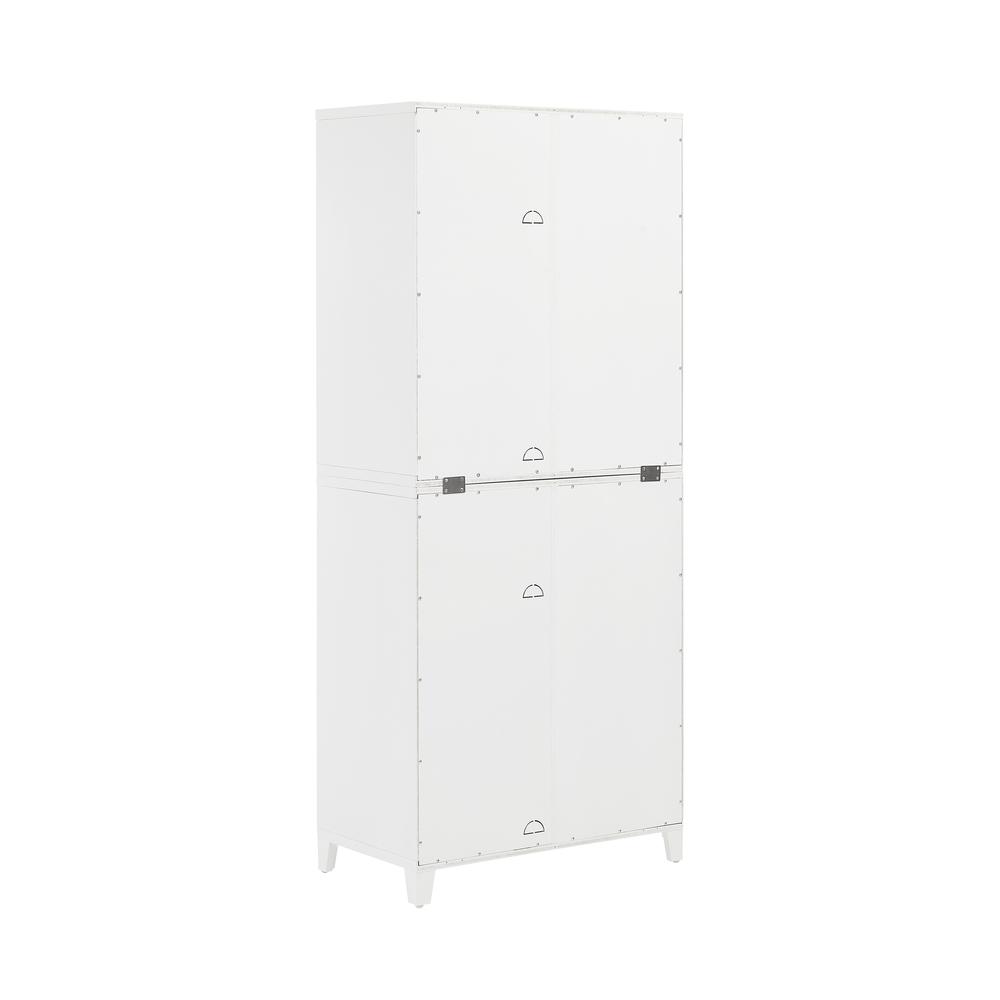 Roarke Pantry Storage Cabinet With Glass Door Hutch
