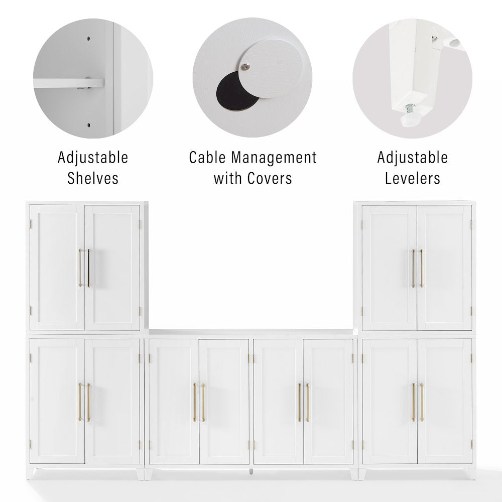 Roarke 3-Piece Sideboard And Pantry Set - Sideboard & 2 Pantries