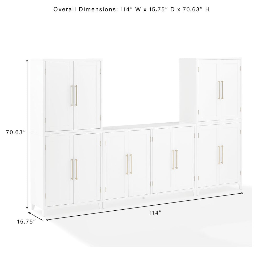 Roarke 3-Piece Sideboard And Pantry Set - Sideboard & 2 Pantries