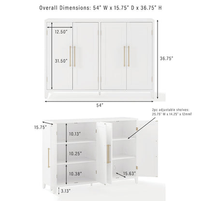 Roarke 3-Piece Sideboard And Pantry Set - Sideboard & 2 Pantries
