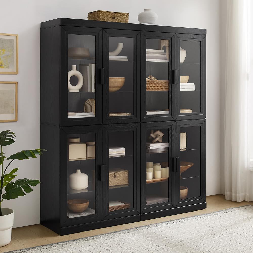 Essen 2Pc Glass Door Kitchen Pantry Storage Cabinet Set - 2 Pantries