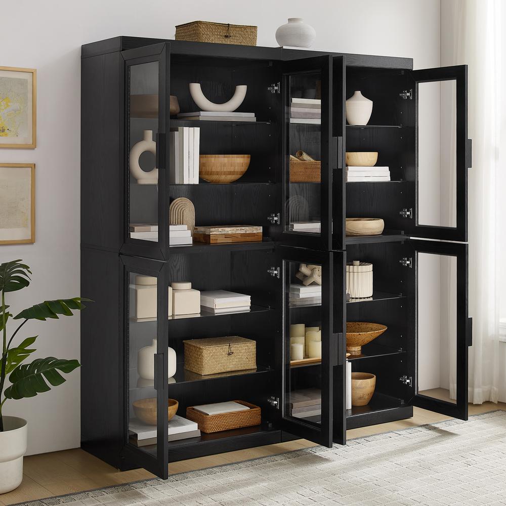Essen 2Pc Glass Door Kitchen Pantry Storage Cabinet Set - 2 Pantries
