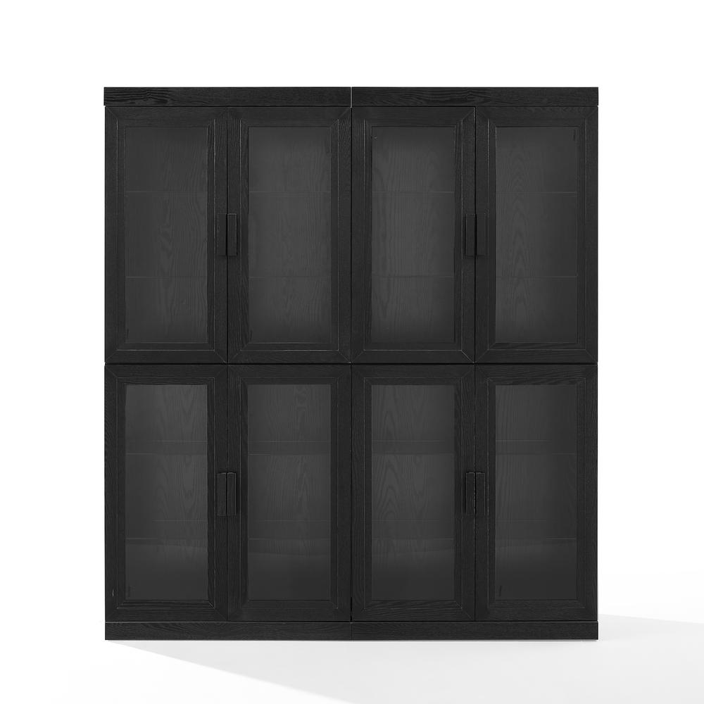 Essen 2Pc Glass Door Kitchen Pantry Storage Cabinet Set - 2 Pantries