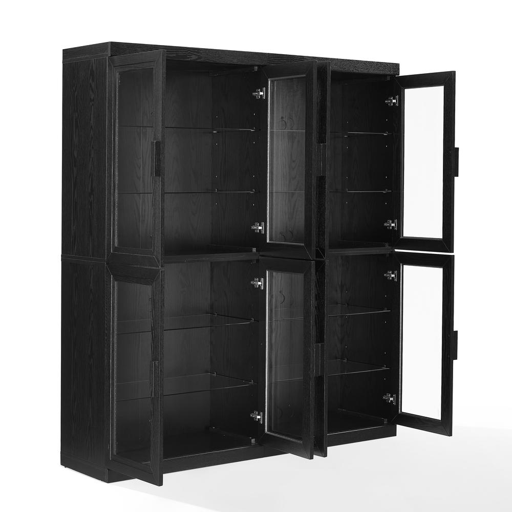 Essen 2Pc Glass Door Kitchen Pantry Storage Cabinet Set - 2 Pantries