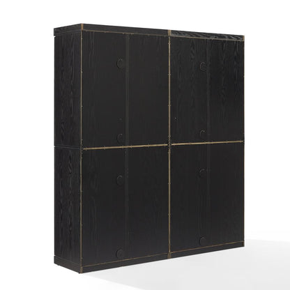 Essen 2Pc Glass Door Kitchen Pantry Storage Cabinet Set - 2 Pantries