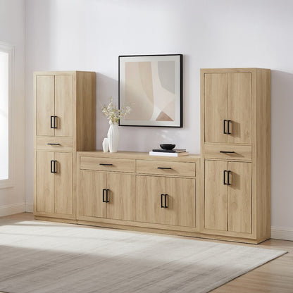 Isla 3-Piece Sideboard And Pantry Set - Sideboard & 2 Pantries